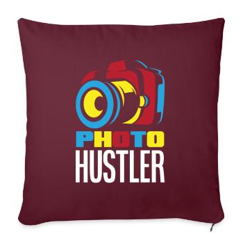 Drôle Photographie Photographe Photographe Cadeau - Housse de coussin décorative 45 x 45 cm - bordeaux - Devant