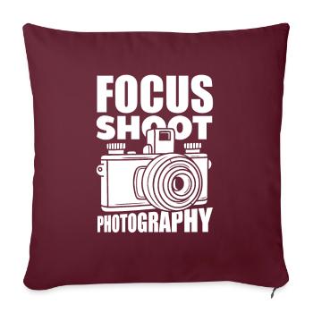 Drôle Photographie Photographe Photographe Cadeau - Housse de coussin décorative 45 x 45 cm - bordeaux - Devant