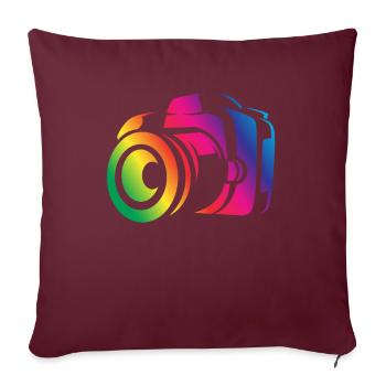Drôle Photographie Photographe Photographe Cadeau - Housse de coussin décorative 45 x 45 cm - bordeaux - Devant