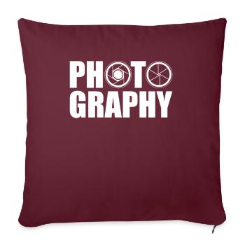 Drôle Photographie Photographe Photographe Cadeau - Housse de coussin décorative 45 x 45 cm - bordeaux - Devant
