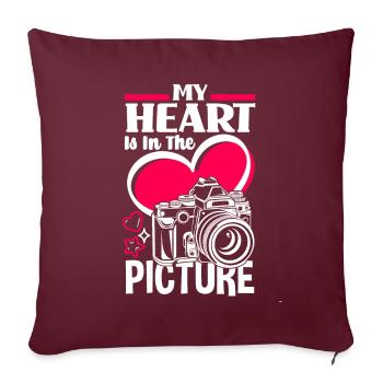 Drôle Photographie Photographe Photographe Cadeau - Housse de coussin décorative 45 x 45 cm - bordeaux - Devant