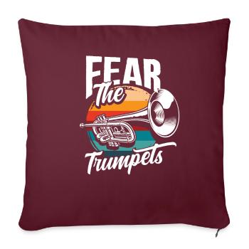 Trompete Trompeter Trompeten Spieler - Sofakissenbezug 45 x 45 cm - Burgunderrot - Vorne
