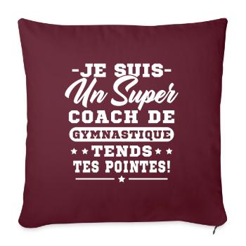 Super Coach De Gymnastique Rythmique Gymnastique - Housse de coussin décorative 45 x 45 cm - bordeaux - Devant