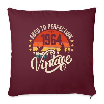 1964 Vintage - Geburtstagsgeschenk 1964 Retro 1964 - Sofakissenbezug 45 x 45 cm - Burgunderrot - Vorne