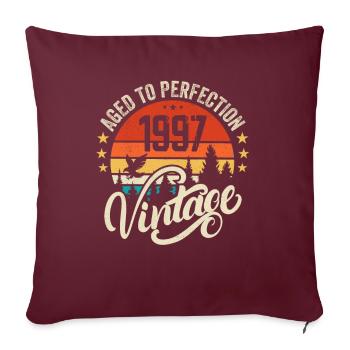 1997 Millésime - Cadeau d’anniversaire 1997 Rétro 1997 - Housse de coussin décorative 45 x 45 cm - bordeaux - Devant