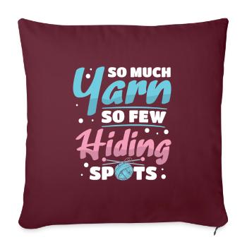 Tant de laine, si peu de cachettes - Housse de coussin décorative 45 x 45 cm - bordeaux - Devant