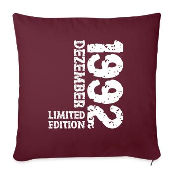 1992 décembre édition limitée 31e anniversaire décoration - Housse de coussin décorative 45 x 45 cm - bordeaux - Devant