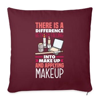Lustiges Make Up Artist Maskenbildner Geschenk - Sofakissenbezug 45 x 45 cm - Burgunderrot - Vorne