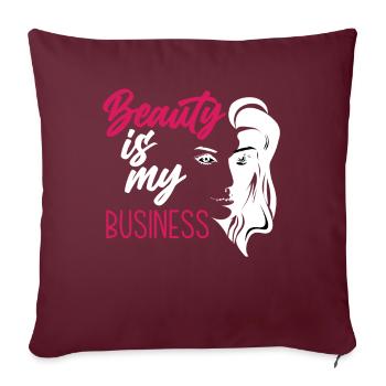 Lustiges Make Up Artist Maskenbildner Geschenk - Sofakissenbezug 45 x 45 cm - Burgunderrot - Vorne
