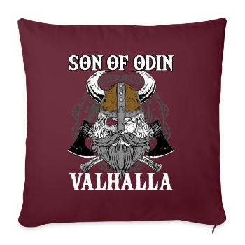 Fils d’Odin Valhalla I Mythologie Viking - Housse de coussin décorative 45 x 45 cm - bordeaux - Devant