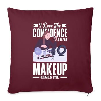 Lustiges Make Up Artist Maskenbildner Geschenk - Sofakissenbezug 45 x 45 cm - Burgunderrot - Vorne
