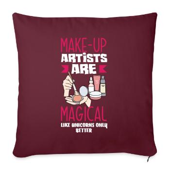 Lustiges Make Up Artist Maskenbildner Geschenk - Sofakissenbezug 45 x 45 cm - Burgunderrot - Vorne