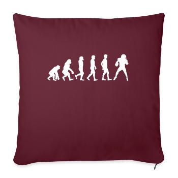 Evolution des Rugbyspielers - Sofakissenbezug 45 x 45 cm - Burgunderrot - Vorne