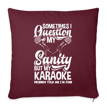Chanteur de karaoké Chanteur de karaoké Musique - Housse de coussin décorative 45 x 45 cm - bordeaux - Devant