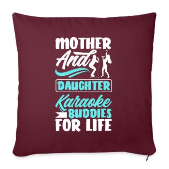 Chanteur de karaoké Chanteur de karaoké Musique - Housse de coussin décorative 45 x 45 cm - bordeaux - Devant