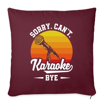Chanteur de karaoké Chanteur de karaoké Musique - Housse de coussin décorative 45 x 45 cm - bordeaux - Devant