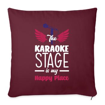 Chanteur de karaoké Chanteur de karaoké Musique - Housse de coussin décorative 45 x 45 cm - bordeaux - Devant
