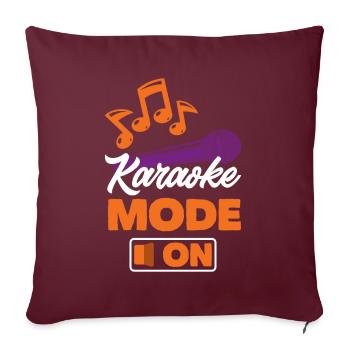 Chanteur de karaoké Chanteur de karaoké Musique - Housse de coussin décorative 45 x 45 cm - bordeaux - Devant