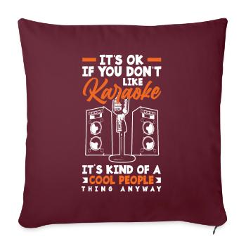 Chanteur de karaoké Chanteur de karaoké Musique - Housse de coussin décorative 45 x 45 cm - bordeaux - Devant