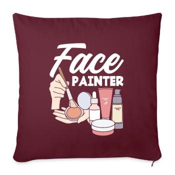 Lustiges Make Up Artist Maskenbildner Geschenk - Sofakissenbezug 45 x 45 cm - Burgunderrot - Vorne
