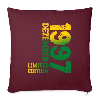 1997 décembre édition limitée 26e anniversaire décoration - Housse de coussin décorative 45 x 45 cm - bordeaux - Devant
