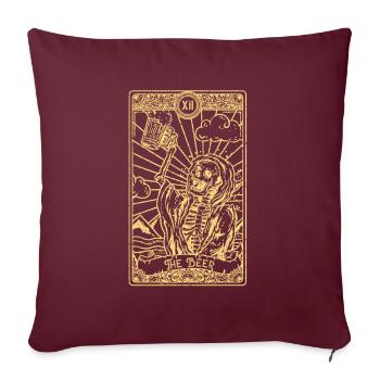 La bière I carte de Tarot gothique je diseuse de bonne aventure - Housse de coussin décorative 45 x 45 cm - bordeaux - Devant