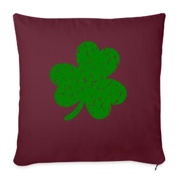 Accessoires de la Saint-Patrick, décoration de Shamrock d'irlande - Housse de coussin décorative 45 x 45 cm - bordeaux - Devant