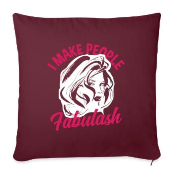 Lustiges Make Up Artist Maskenbildner Geschenk - Sofakissenbezug 45 x 45 cm - Burgunderrot - Vorne