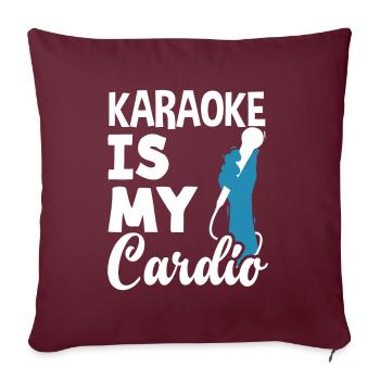 Chanteur de karaoké Chanteur de karaoké Musique - Housse de coussin décorative 45 x 45 cm - bordeaux - Devant