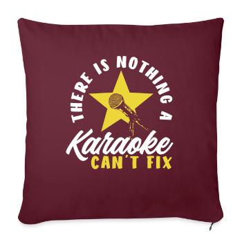 Chanteur de karaoké Chanteur de karaoké Musique - Housse de coussin décorative 45 x 45 cm - bordeaux - Devant