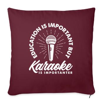 Chanteur de karaoké Chanteur de karaoké Musique - Housse de coussin décorative 45 x 45 cm - bordeaux - Devant