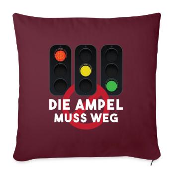 Les feux de circulation doivent disparaître - Housse de coussin décorative 45 x 45 cm - bordeaux - Devant