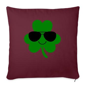 Accessoires de la Saint-Patrick Irlande Shamrock décoration - Housse de coussin décorative 45 x 45 cm - bordeaux - Devant