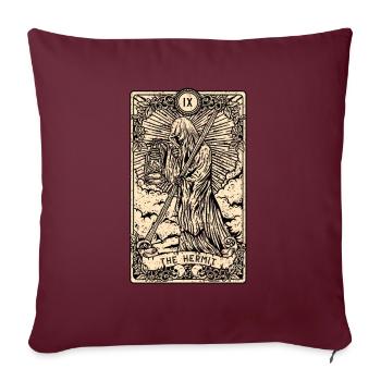 The Hermit I Witchcraft Tarot Card I Fortune - Sofakissenbezug 45 x 45 cm - Burgunderrot - Vorne