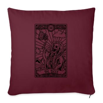 La bière I carte de Tarot gothique je diseuse de bonne aventure - Housse de coussin décorative 45 x 45 cm - bordeaux - Devant
