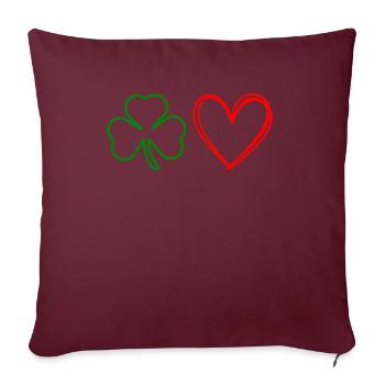 Accessoires de la Saint-Patrick Irlande Shamrock décoration - Housse de coussin décorative 45 x 45 cm - bordeaux - Devant
