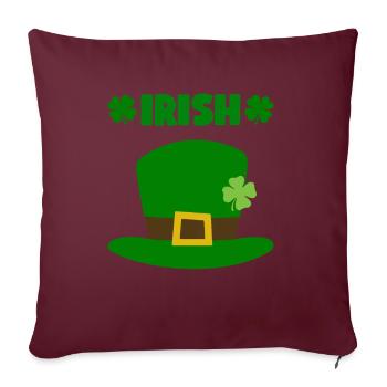 Accessoires de la Saint-Patrick Irlande Shamrock décoration - Housse de coussin décorative 45 x 45 cm - bordeaux - Devant