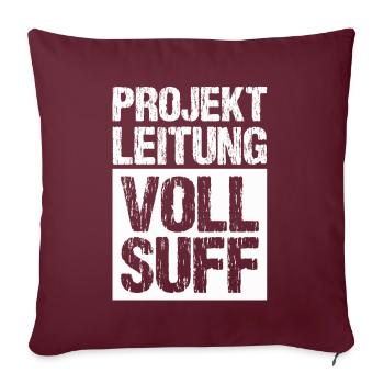 Bier Saufen Shirt Damen Herren Feiern Partnerlook - Sofakissenbezug 45 x 45 cm - Burgunderrot - Vorne