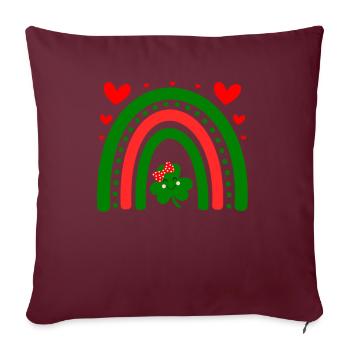Accessoires de la Saint-Patrick Irlande Shamrock décoration - Housse de coussin décorative 45 x 45 cm - bordeaux - Devant