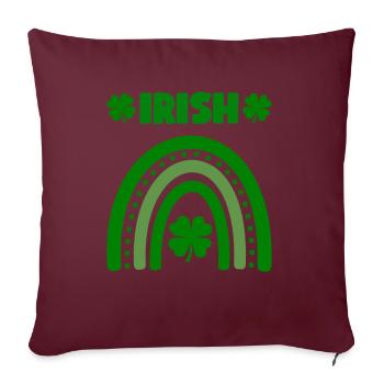 Accessoires de la Saint-Patrick Irlande Shamrock décoration - Housse de coussin décorative 45 x 45 cm - bordeaux - Devant