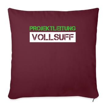 Bier Saufen Shirt Damen Herren Feiern Partnerlook - Sofakissenbezug 45 x 45 cm - Burgunderrot - Vorne