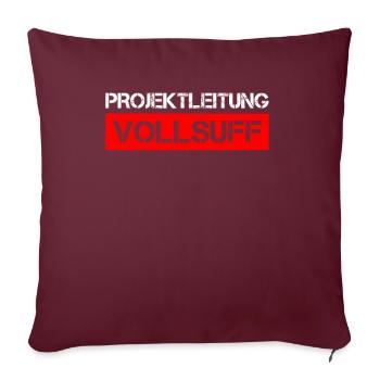 Bier Saufen Shirt Damen Herren Feiern Partnerlook - Sofakissenbezug 45 x 45 cm - Burgunderrot - Vorne