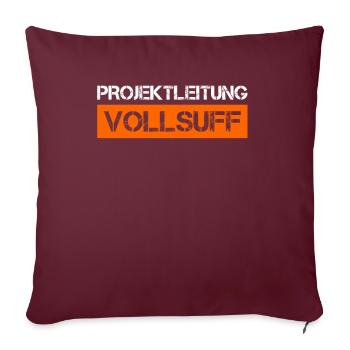Bier Saufen Shirt Damen Herren Feiern Partnerlook - Sofakissenbezug 45 x 45 cm - Burgunderrot - Vorne