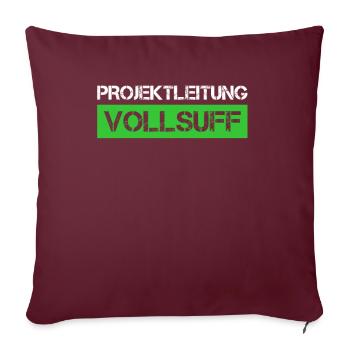 Bier Saufen Shirt Damen Herren Feiern Partnerlook - Sofakissenbezug 45 x 45 cm - Burgunderrot - Vorne