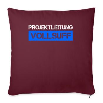 Bier Saufen Shirt Damen Herren Feiern Partnerlook - Sofakissenbezug 45 x 45 cm - Burgunderrot - Vorne