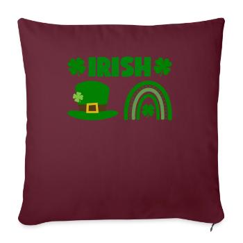 Accessoires de la Saint-Patrick Irlande Shamrock décoration - Housse de coussin décorative 45 x 45 cm - bordeaux - Devant