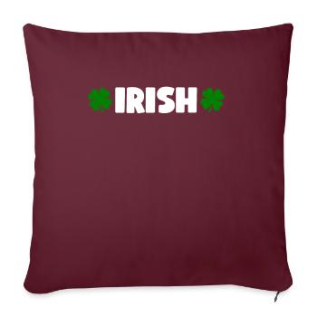 Accessoires de la Saint-Patrick Irlande Shamrock décoration - Housse de coussin décorative 45 x 45 cm - bordeaux - Devant