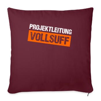 Bier Saufen Shirt Damen Herren Feiern Partnerlook - Sofakissenbezug 45 x 45 cm - Burgunderrot - Vorne