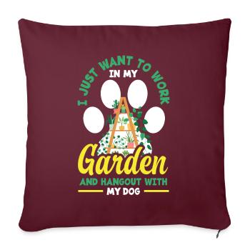 Jardinier, Jardinier, Jardinier, Jardinier Amateur, Plantes - Housse de coussin décorative 45 x 45 cm - bordeaux - Devant