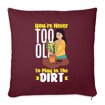 Jardinier, Jardinier, Jardinier, Jardinier Amateur, Plantes - Housse de coussin décorative 45 x 45 cm - bordeaux - Devant